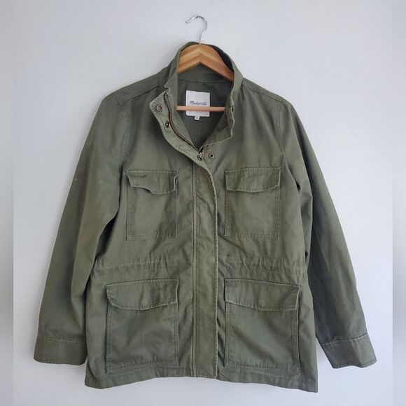 Madewell olive green surplus fatigue cargo jacket lightweight size small - Picture 1 of 13